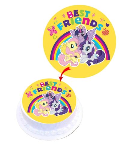 My Little Pony Best Friend Edible Cake Topper Round Images Cake Decoration