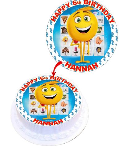 Emoji Personalised Edible Cake Topper Decoration Images