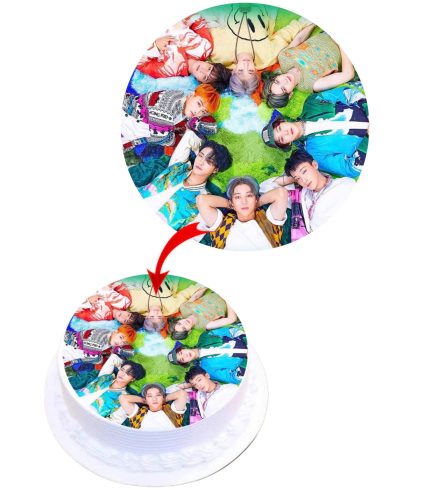 K-Pop Band Ateez EDIBLE Cake Topper Round Images