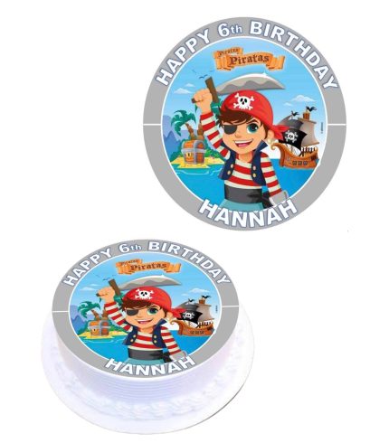 Pirates Personalised Edible Cake Topper Decoration Images