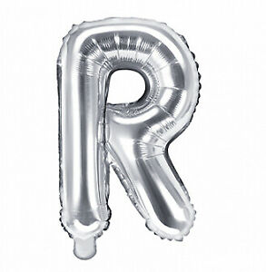 16 inch / 40cm Silver Letter R Foil Balloon