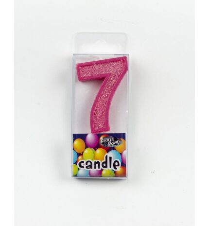 Mini Candle Number 7 Pink Colour Birthday Party