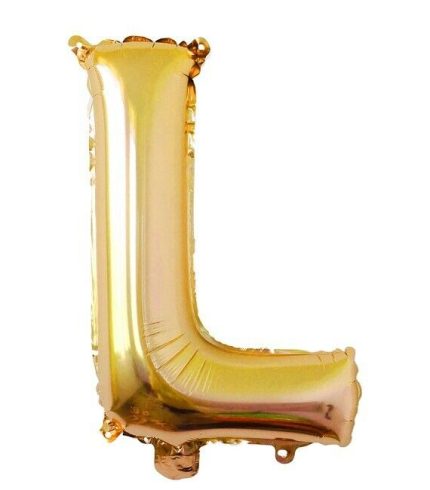 16 inch / 40cm Gold Letter L Foil Balloon