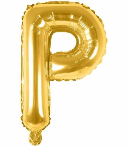 16 inch / 40cm Gold Letter P Foil Balloon