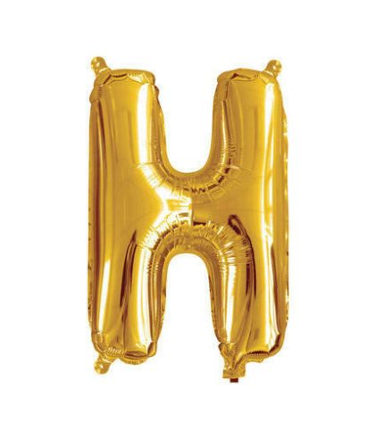 16 inch / 40cm Gold Letter H Foil Balloon