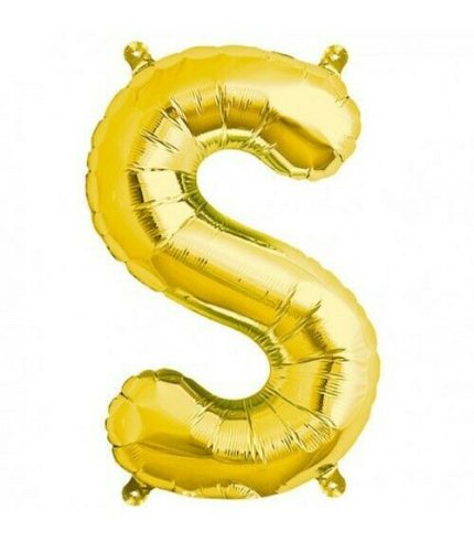 16 inch / 40cm Gold Letter S Foil Balloon