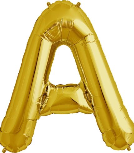 16 inch / 40cm Gold Letter A Foil Balloon