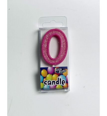 Mini Candle Number 0 Pink Colour Birthday Party