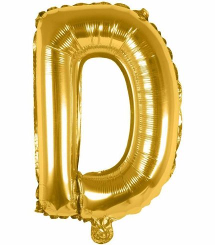 16 inch / 40cm Gold Letter D Foil Balloon