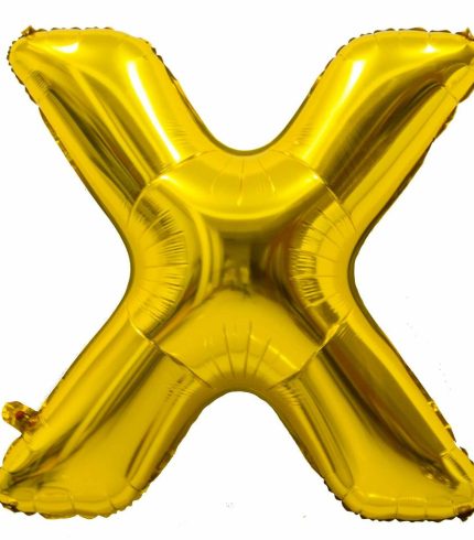16 inch / 40cm Gold Letter X Foil Balloon