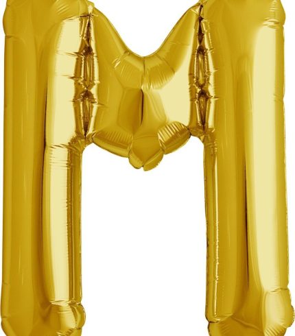 16 inch / 40cm Gold Letter M Foil Balloon