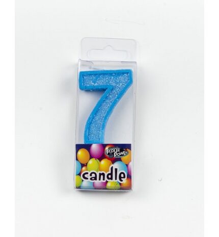 Mini Candle Number 7 Blue Colour Birthday Party
