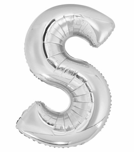 16 inch / 40cm Silver Letter S Foil Balloon