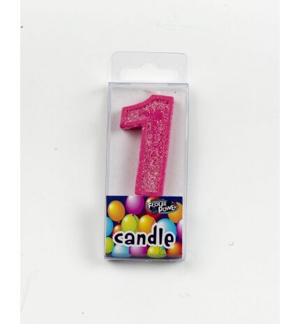 Mini Candle Number 1 Pink Colour Birthday Party