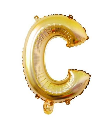 16 inch / 40cm Gold Letter C Foil Balloon