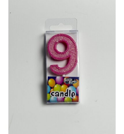 Mini Candle Number 9 Pink Colour Birthday Party