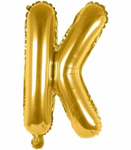 16 inch / 40cm Gold Letter K Foil Balloon