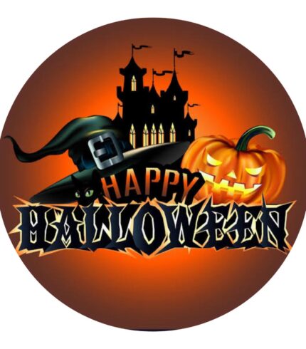 Happy Halloween #1 Edible Icing Cake Topper Images Cake Decoration
