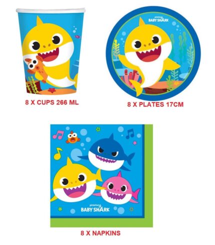 Baby Shark Party Pack Supplies