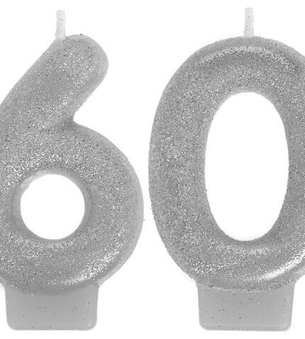 Sparkling Celebration Numeral Candles 60th