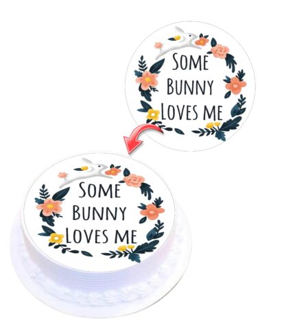 Happy Easter 2 Edible Cake Topper Round Images Cake Decoration