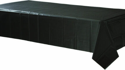 Plastic Rectangular Table Cloth Tablecover – Jet Black