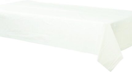 Plastic Rectangular Table Cloth Tablecover – Frosty White