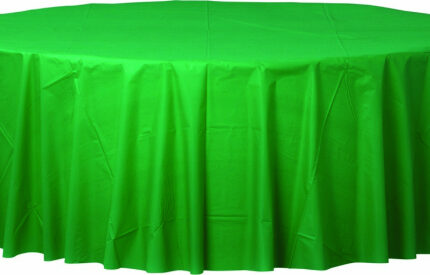 Plastic Round Table Cloth Tablecover – Festival Green