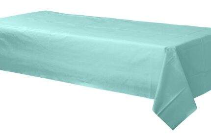 Plastic Rectangular Table Cloth Tablecover – Light Blue