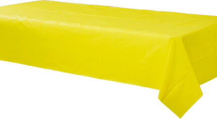 Plastic Rectangular Table Cloth Tablecover – Yellow Sunshine