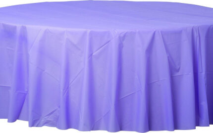 Plastic Round Table Cloth Tablecover – Lavender