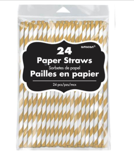Paper Straw Gold
