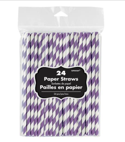 Paper Straw New Purple