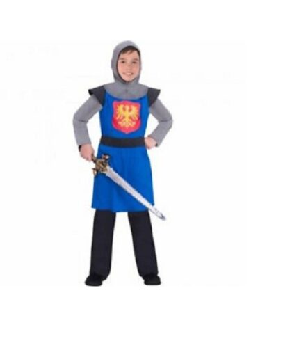 COSTUME MEDIEVAL KNIGHT BLUE BOYS COSTUME 6-12 YEARS OLD COSTUME PARTY