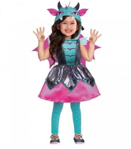 MYSTIC DRAGON WITH HOOD AND WINGS KIDS COSTUMES 5-7 YEARS OLD PARTY SUPPLIES