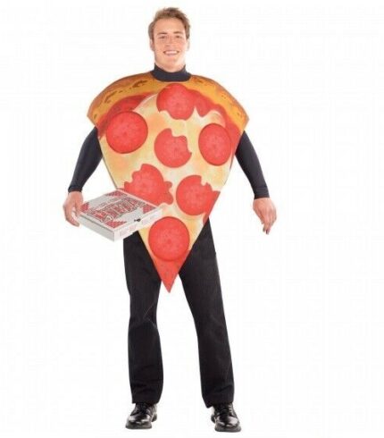 PIZZA SLICE MEN’S COSTUME FANCY DRESS UP COSTUME PARTY STANDARD ADULT SIZE