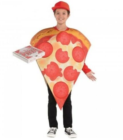 PIZZA SLICE KIDS COSTUMES 5-10 YEARS OLD PARTY SUPPLIES WEEKBOOK COSTUME PARTY