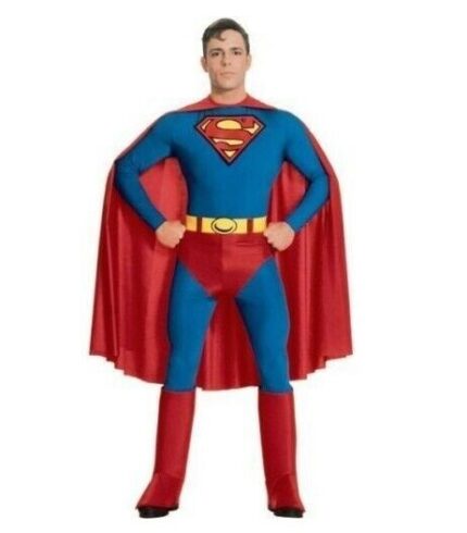 SUPERMAN MEN’S COSTUME FANCY DRESS UP COSTUME PARTY STANDARD ADULT SIZE