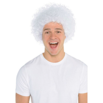 CURLY AFRO WIG – WHITE