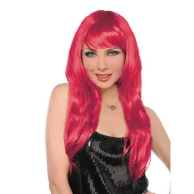 LONG CURRY WOMAN WIG – RED