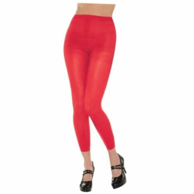 WOMEN FOOTLESS TIGHTS – RED