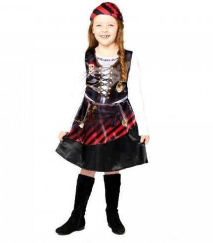 SUSTAINABLE PIRATE GIRLS COSTUME 4-10 YEARS OLD WEEKBOOK COSTUME PARTY