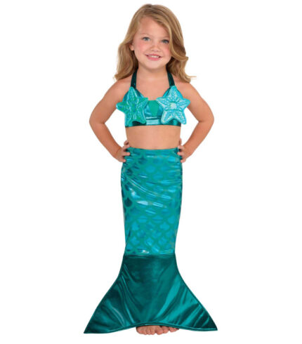 Mermaid Costume Teal Child Size Small 4-6