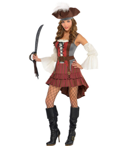 Costume Castaway Pirate Women’s Size 8-16