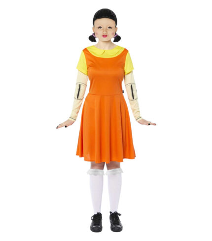 COSTUME SQUID GAME DOLL WOMEN’S SIZE 6-18