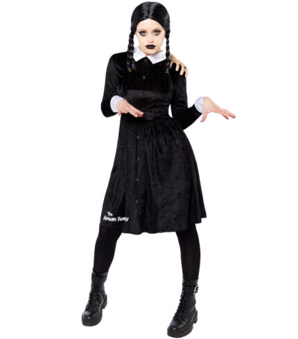 COSTUME THE ADDAMS FAMILY WEDNESDAY WOMEN’S SIZE 6-18