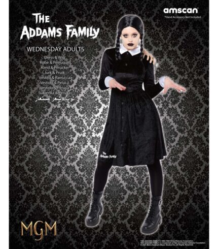 COSTUME THE ADDAMS FAMILY WEDNESDAY WOMEN’S SIZE 6-18