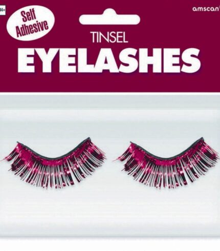 Tinsel Eyelashes – Burgundy