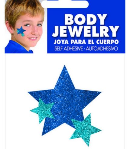 Glitter Star Body Jewelry Team Spirit – Blue