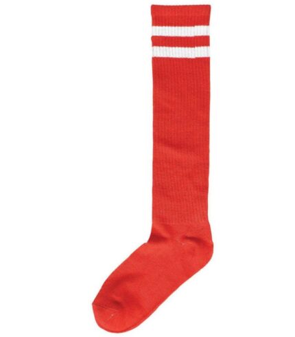 Striped Knee Socks – Red